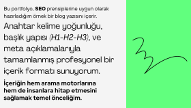 SEO Uyumlu Blog Yazısı – Örnek Çalışma