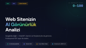 web siteniz için GEO + SEO + Lighthouse analizi yaparım