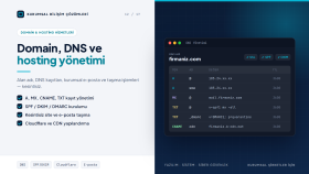 domain, DNS ve hosting işlerinizi kesintisiz yönetirim