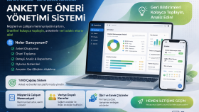 Anket ve Öneri Yönetimi Sistemi Geliştirdim