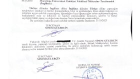 Noter yemin zaptı ve üniversite bilgileri