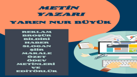 ihtiyaç duyduğunuz metinleri isteklerinize göre yazabilirim