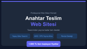 anahtar teslim web sitesi geliştiriyorum