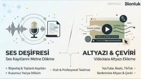 YouTube ve Reels İçin Ses Deşifre ve Altyazı Çalışması