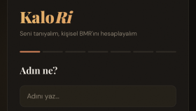 KaloRi BMR Hesaplama Uygulaması Arayüzü