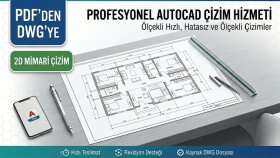 taslak ve görsellerden ölçekli mimari autocad çizimi yaparım