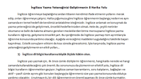 İngilizce Öğretme Platformu İçin - İngilizce Yazma 