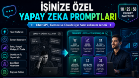 işinize özel yapay zeka promptları hazırlarım