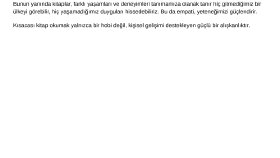 BİR KİTAP, BİNLERCE DENEYİM