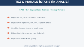 araştırma verinizin SPSS istatistik analizini yaparım