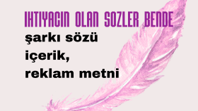 şarkı sözü, sosyal medya içeriği metni yazıyorum