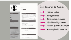 özel tasarım cv ve ön yazı hazırlarım