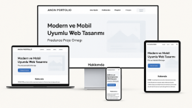 Mobil Uyumlu ve Modern Web Sitesi Arayüz Tasarımı Örneği