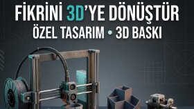 istediğiniz ürünleri tasarlıyor, 3D baskıyla üretiyorum