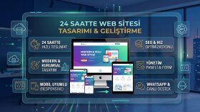 24 Saatte Modern ve Mobil Uyumlu Dil Destekli Web Siteleri