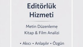  editörlük, kitap-film analizi yapıyorum
