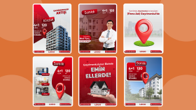 gayrimenkkul firmaları için 6 adet post hazırlıyorum
