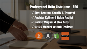 SEO uyumlu profesyonel ürün listelemeleri hazırlarım