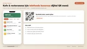Kafe & Restoran İçin Şık QR Menü Tasarımı