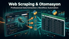 Python ile web scraping ve otomasyon geliştiririm