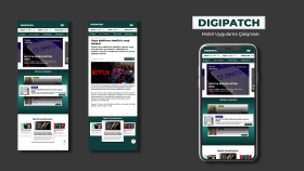 Digipatch haber ajansı mobil uygulama arayüz çalışması
