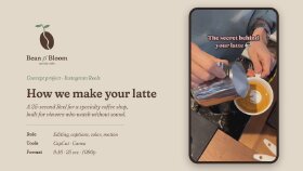 Bean & Bloom – Latte Hazırlama Reels Videosu