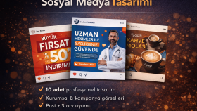 profesyonel sosyal medya postları tasarlarım