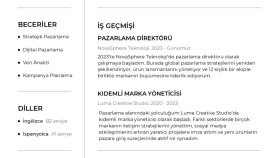 Fotoğraflı Temel CV Örneği