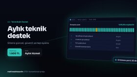 web siteniz için aylık teknik destek veririm