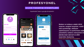  projeleriniz için profesyonel UI/UX tasarımlar yaparım