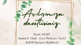 Bir yaprağın açılışına davetlisiniz 