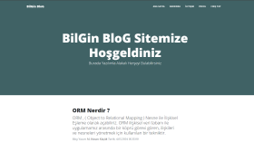 Blog Sitesi Tasarımı
