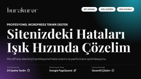 WordPress teknik destek ve hızlandırma hizmeti veririm