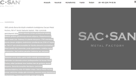Sacsan Metal- Web Site İçerikleri