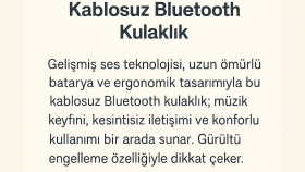 Ürün: Kablosuz Bluetooth Kulaklık
