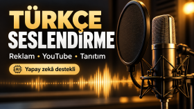 yapay zekâ ile Kusursuz Kalite Türkçe seslendirme hazırlarım