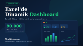 büyük Excel verilerinizi analiz eder dashboard'a çeviririm