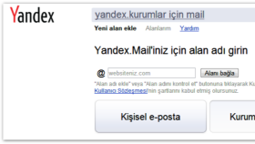 Alan Adınızı Yandex Mail altyapısına taşıyabilirin