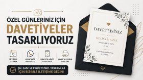 özel günleriniz için zarif ve modern davetiye yapıyorum