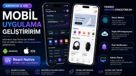 Android ve iOS için size özel mobil uygulama geliştiririm