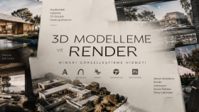 profesyonel mimari modelleme, render, teknik çizim yapıyorum