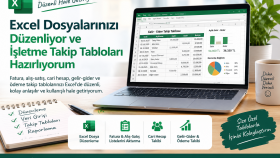 Excel dosyalarınızı düzenler ve tablolarınızı hazırlarım