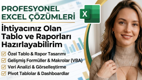 excelde ihtiyacınız olan tablo ve raporları hazırlayabilirim