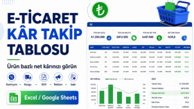 e-ticaret,  kâr takip tablosu hazırlarım