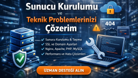 sunucu kurulumunuzu yapar ve teknik problemlerinizi çözerim