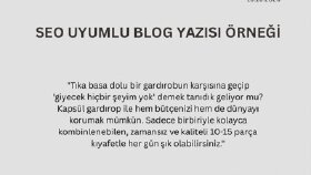 SEO Uyumlu Blog İçeriği Örneği
