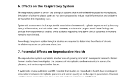Potential Effects of Microplastics on Human Health