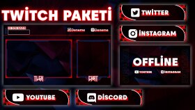 Twitch yayıncıları için muhteşem bir tasarım paketi