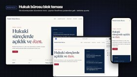 Hukuk bürosu için WordPress blok teması