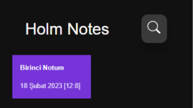 Holm Notes